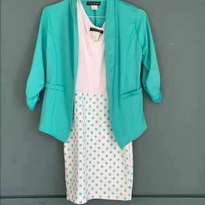 Business dress with blazer jacket